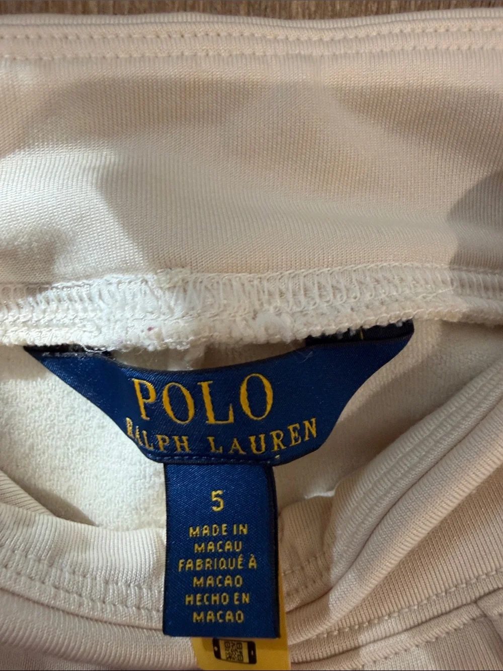 Ralph Lauren Cream Stirrup Leggings for Girls